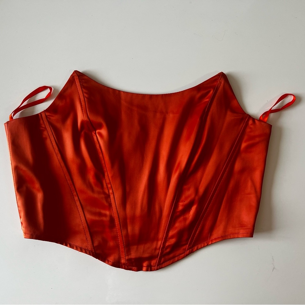 Orange corset top